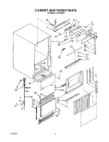 03 - Cabinet And Front parts for Whirlpool Ice Machine JLAIC5052 from AppliancePartsPros.com