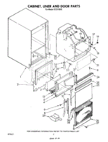 02 - Cabinet, Liner And Door, Lit / Optional parts for Whirlpool Ice Machine EC5100XS from AppliancePartsPros.com