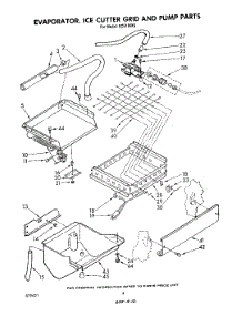 03 - Evaporator, Ice Cutter Grid And Pump parts for Whirlpool Ice Machine EC5100XS from AppliancePartsPros.com
