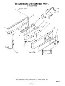 05 - Escutcheon And Control parts for Whirlpool Ice Machine EC5100XS from AppliancePartsPros.com