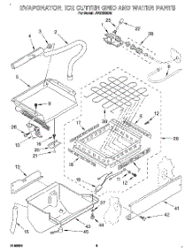 03 - Evaporator, Ice Cutter Grid And Water parts for Whirlpool Ice Machine JVGC535A0 from AppliancePartsPros.com