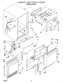04 - Cabinet And Front parts for Whirlpool Ice Machine IACS50E from AppliancePartsPros.com