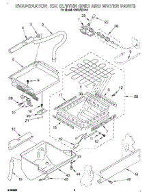 03 - Evaporator, Ice Cutter Grid And Water parts for Whirlpool Ice Machine O53CAE1610 from AppliancePartsPros.com
