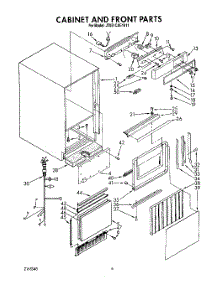 04 - Cabinet And Front parts for Whirlpool Ice Machine JT051CAE1611 from AppliancePartsPros.com