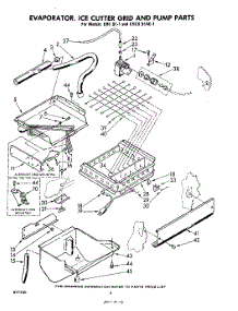 03 - Evaporator, Ice Cutter Grid And Pump parts for Whirlpool Ice Machine EHC511 from AppliancePartsPros.com