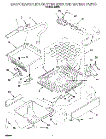 03 - Evaporator, Ice Cutter Grid And Water parts for Whirlpool Ice Machine JZ5061 from AppliancePartsPros.com