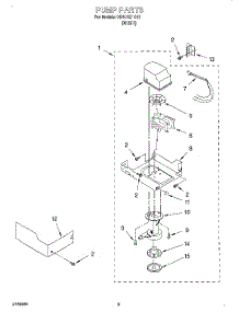 03 - Pump parts for Whirlpool Ice Machine O54CAE1610 from AppliancePartsPros.com