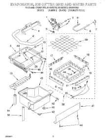 02 - Evaporator, Ice Cutter Grid And Water parts for Whirlpool Ice Machine GI1500XHB0 from AppliancePartsPros.com