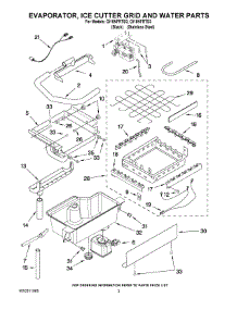 02 - Evaporator Ice Cutter Grid And Water Parts parts for Whirlpool Ice Machine GI15NFRTS3 from AppliancePartsPros.com