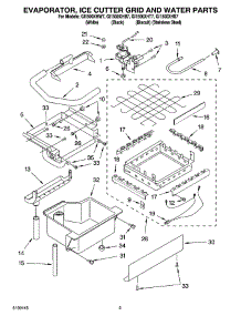 02 - Evaporator Ice Cutter Grid And Water Parts \Fs22 , parts for Whirlpool Ice Machine GI1500XHS7 from AppliancePartsPros.com