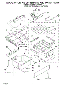 02 - Evaporator Ice Cutter Grid And Water Parts parts for Whirlpool Ice Machine GI1500PHB4 from AppliancePartsPros.com