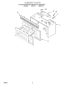 03 - Cabinet parts for Whirlpool Microwave MH6150XHB0 from AppliancePartsPros.com