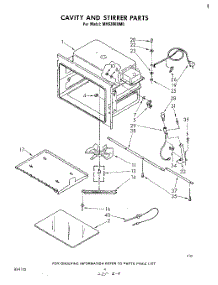 03 - Cavity And Stirrer parts for Whirlpool Microwave MH6300XM0 from AppliancePartsPros.com