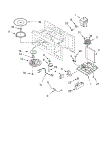 Magnetron And Air Flow parts for Whirlpool Microwave MH6150XHB1 from AppliancePartsPros.com