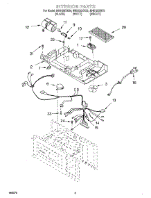 05 - Interior parts for Whirlpool Microwave MH6150XHT0 from AppliancePartsPros.com