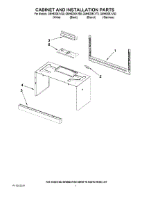06 - Cabinet And Installation Parts parts for Whirlpool Microwave GMH5205XVT0 from AppliancePartsPros.com