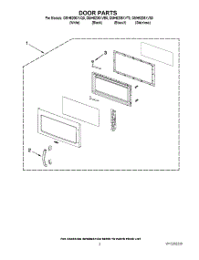 02 - Door Parts parts for Whirlpool Microwave GMH5205XVS0 from AppliancePartsPros.com