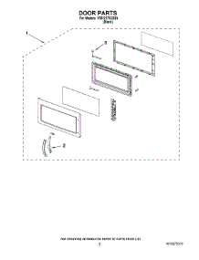 02 - Door Parts parts for Whirlpool Microwave YMH2175XSB4 from AppliancePartsPros.com