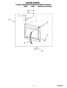02 - Door Parts parts for Whirlpool Microwave MH3184XPQ5 from AppliancePartsPros.com