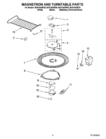 05 - Magnetron And Turntable Parts parts for Whirlpool Microwave MH3184XPB6 from AppliancePartsPros.com