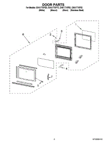 02 - Door Parts parts for Whirlpool Microwave GH6177XPT5 from AppliancePartsPros.com