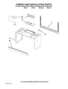 06 - Cabinet And Installation Parts parts for Whirlpool Microwave GMH5184XVS0 from AppliancePartsPros.com