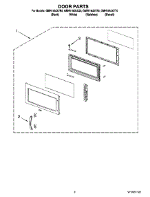 02 - Door Parts parts for Whirlpool Microwave GMH5184VAQ0 from AppliancePartsPros.com