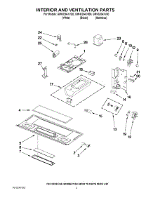 03 - Interior And Ventilation Parts parts for Whirlpool Microwave GMH3204XVB0 from AppliancePartsPros.com