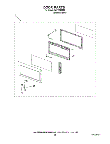 02 - Door Parts parts for Whirlpool Microwave MH1170XSS6 from AppliancePartsPros.com