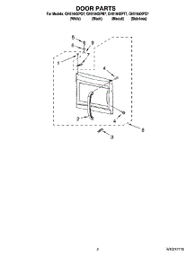 02 - Door Parts parts for Whirlpool Microwave GH5184XPB7 from AppliancePartsPros.com