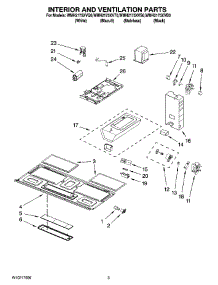 03 - Interior And Ventilation Parts parts for Whirlpool Microwave WMH2175XVQ0 from AppliancePartsPros.com