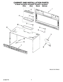 06 - Cabinet And Installation Parts parts for Whirlpool Microwave GH5184XPB7 from AppliancePartsPros.com