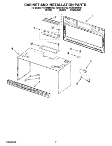 06 - Cabinet And Installation Parts parts for Whirlpool Microwave YGH5184XPQ2 from AppliancePartsPros.com
