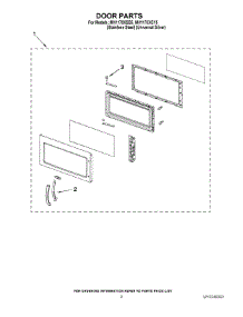 02 - Door Parts parts for Whirlpool Microwave MH1170XSY5 from AppliancePartsPros.com