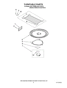 05 - Turntable Parts parts for Whirlpool Microwave MH1170XSY5 from AppliancePartsPros.com