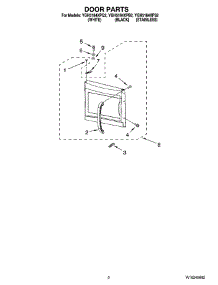 02 - Door Parts parts for Whirlpool Microwave YGH5184XPB2 from AppliancePartsPros.com