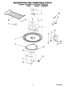05 - Magnetron And Turntable Parts parts for Whirlpool Microwave YGH5184XPB2 from AppliancePartsPros.com