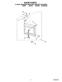 02 - Door Parts parts for Whirlpool Microwave GH5184XPT5 from AppliancePartsPros.com