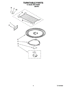 05 - Turntable Parts parts for Whirlpool Microwave MH1170XSB5 from AppliancePartsPros.com