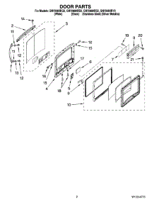 02 - Door Parts parts for Whirlpool Microwave GH7208XRS2 from AppliancePartsPros.com