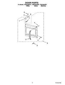 02 - Door Parts parts for Whirlpool Microwave YGH5184XPB1 from AppliancePartsPros.com