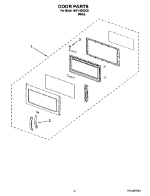 02 - Door Parts parts for Whirlpool Microwave MH1160XSQ5 from AppliancePartsPros.com