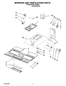 03 - Interior And Ventilation Parts parts for Whirlpool Microwave MH1160XSD4 from AppliancePartsPros.com