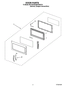 02 - Door Parts parts for Whirlpool Microwave MH1160XSS4 from AppliancePartsPros.com