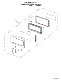 02 - Door Parts parts for Whirlpool Microwave YMH1170XSS2 from AppliancePartsPros.com