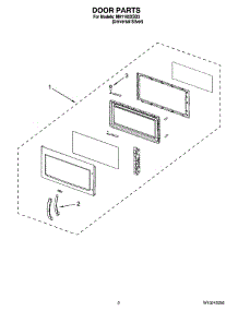 02 - Door Parts parts for Whirlpool Microwave MH1160XSD3 from AppliancePartsPros.com