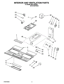 03 - Interior And Ventilation Parts parts for Whirlpool Microwave MH1160XSD3 from AppliancePartsPros.com