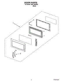 02 - Door Parts parts for Whirlpool Microwave YMH1160XSB3 from AppliancePartsPros.com