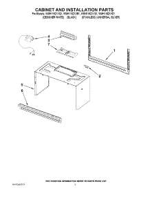 06 - Cabinet And Installation Parts parts for Whirlpool Microwave WMH1162XVQ1 from AppliancePartsPros.com