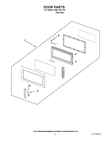 02 - Door Parts parts for Whirlpool Microwave WMH1164XVS1 from AppliancePartsPros.com
